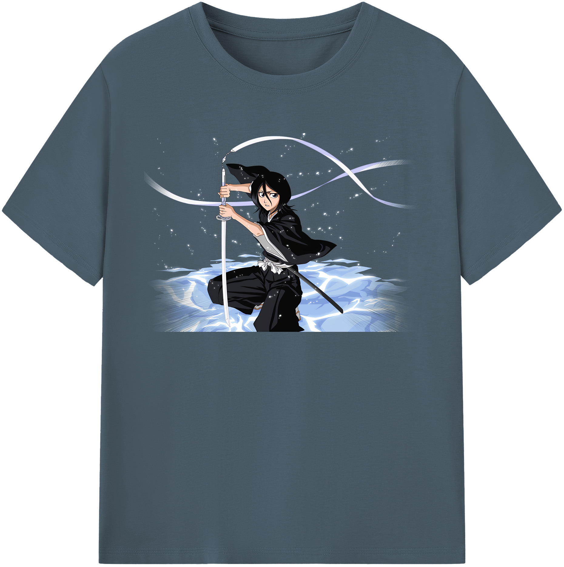 （画像用） ブリーチ 朽木ルキア BLEACH Kuchiki Rukia 綿100％半袖Tシャツ（フロントプリント）